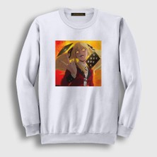 Presmono Unisex Beyaz Mary Anime Kakegurui Sweatshirt