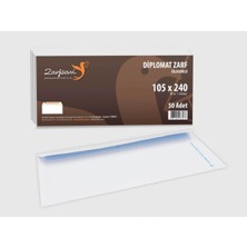Zarfsan Diplomat Zarf Düz 10,5X24 cm 90 Gram 1.hamur 50 Adet