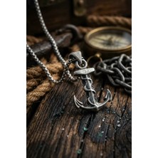 Begondio Gotik Çapa El İşçiliği Paslanmaz Çelik Zincir Erkek Kolye