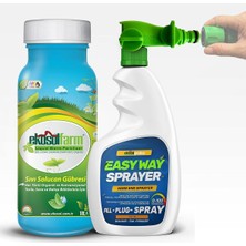 Ekosolfarm Easy Way Hortum Ucu Sprayer + 1 Litre Ekosolfarm Sıvı Solucan Gübresi - Çim ve Tüm B