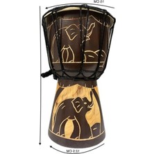 Aydogan's El Yapımı Otantik Djembe Davul, 25 cm Mahoni ve Deri