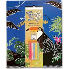 AyrStore Akad.çocuk-Funny Mat Siyah Miniset Vahşi Yaşamtebeşirli 30X35CM