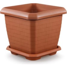 Omnipazar SO-HK04 Hisar Kare Tabaklı Saksı 44 Lt No 4
