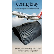 AyrStore Cemgizay Kedi ve Köpek Taşıma Çantası 10 kg Nefes 40X30X23 Kabin Boy