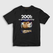 Presmono Unisex Çocuk Siyah Cover Film 2001 A Space Odyssey T-Shirt