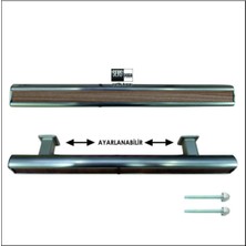 Moontime Alaçatı Door 60 cm Delik Mesafesi Ayarlanabilir Çelik Kapı Çekme Kolu (Beyaz Renk)