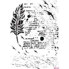 Cadence MA69 Mix Media Stencil,stensil,şablon,plantilla By Polsef Çok Renkli Tek Ebat
