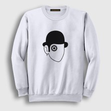 Presmono Unisex Beyaz Eye Film Otomatik Portakal A Clockwork Orange Sweatshirt