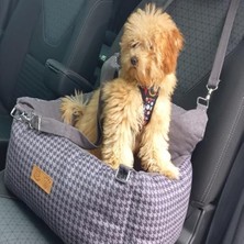 Aydogan's Ayarlanabilir Kedi ve Köpek Seyahat Koltuğu, Taşınabilir Tasarım (Gri Kazayağı)