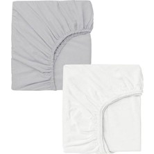 AyrStore 2 Adet 70 x 120 x 20 cm Anne Yanı Lastikli Penye Kumaş Bebek Çarşafı