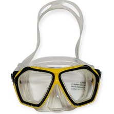 Colezium Red Camlı Premium  Dalış Maskesi ve Snorkel Yetişkin - Sarı - 1 Adet