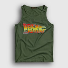 Presmono Unisex Haki Logo Film Geleceğe Dönüş Back To The Future Atlet
