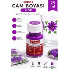 Artlantis Cam Boyası Vitray Boyası 25 ml 1 Adet Südor Su Bazlı Renkli Cam Vitray Boyası Sanat Hobi