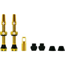AyrStore Muc-Off Tubeless Valves V2, Gold 44MM - Tubeless Valf, Tüpsüz Lastikler Için Valf Çekirdeği Sö