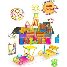 Aydogan's Geometrik Çubuklar 120 Parça Bloklar Yapboz Puzzle Bultak Zeka Renk Algı Gelişim Eğitici OYUNCAK,0125523243137