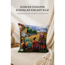 Goblen Dokuma Kadınlar Kırlent Kılıf