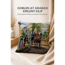 Goblen At Arabası Kırlent Kılıf