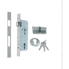 Moontime Alaçatı Daf Kilit 510 45 Daf Standart Silindirli Çelik Kapı Daire Kilidi 45MM 3 Milli - Saten