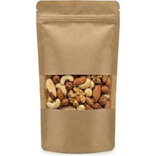 Aydogan's Kraft Doypack Kilitli Poşet, 11X18,5 cm Boyutunda, 50 Adet Küçük Torba