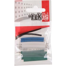 Tek-Iş 529335 Isı Ile Daralan Makaron Set, Karışık Renkli, 4 Cm, 12 Adet