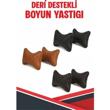 Moontime Alaçatı Mercedes E 200 Uyumlu Araç-Oto Deri Boyun Destek Yastığı