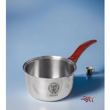 Kaktüskedi 14 cm Paslanmaz Çelik Kaçerola Sütlük Mini Yumurta Haşlama Tavası Gri, 74800007174