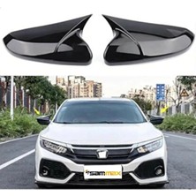 Moontime Alaçatı Honda Civic Fc5 2016-2019 Model Uyumlu Sağ Sol Yarasa Ayna Kapağı 2li Set