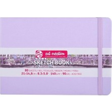Moontime Alaçatı Eskiz Defteri 140 gr 21 x 15 cm Eflatun