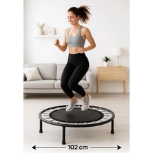 Leyaton 102 cm Çelik Yaylı Fitness Trambolini Siyah Tek Ebat