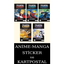 Akılçelen Kitaplar Fullmetal Alchemist 1-2-3-4-5 Manga Seti (5 Kitap) / Anime-Manga Sticker ve Kartpostal Hediyeli