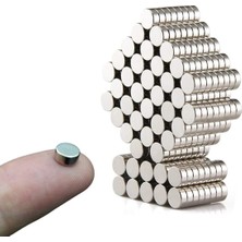 AyrStore Dünya Magnet 50 Adet - Yuvarlak Neodyum Mıknatıs, 6x3 Mm, Güçlü Magnet, N35 Kalite