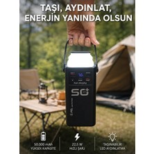 Astraltech 50.000 Mah Powerbank Hızlı Şarj 4 Dahili Kablolu Dijital Göstergeli LED Aydınlatmalı Taşınab