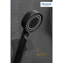 Moontime Alaçatı 5 Fonksiyonlu Siyah Sauna Modlu Duş Başlığı,siyah Duş Başlığı,duş Başlığı