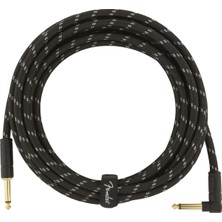 AyrStore Fender Deluxe Serisi Gitar Enstrüman Kablosu, 4,5 M, Düz/açılı, Siyah-Beyaz Tüvit