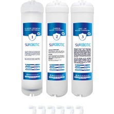 Inline Filtre Premium 5000 Serisi Yedek 3'lü Su Arıtma Cihazı Filtre Seti