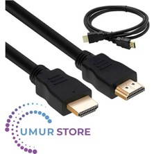 Moontime Alaçatı HDMI Kablo Kısa HDMI Kablosu Altın Uçlu Full Hd 3D LCD LED Ps3 Uydu - 50 cm