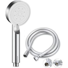 Moontime Alaçatı Turbo Yüksek Basınçlı Duş Seti - Su Tasarruflu Masaj Başlığı ve Pvc Banyo Hortumu