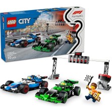 Aydogan's LEGO City Vcarb ve Sauber Yarış Arabalı F1 Gridi Oyuncak Araç Seti 60474-6 Yaş ve Üzeri Kız ve Erkek Çocuklar Için F1 Araba Oyuncağı ve 2 Sürücü Minifigürü Içeren Araç Seti, Hediye Fikri (313 Parça)