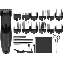 Aydogan's 9639 – 816 Haircut & Beard Saç ve Sakal Kesim Traş Makinesi, Pil ve Şebeke | Güçlü Motor, Paslanmaz Çelik Bıçak, Ince Tasarım, 10 Takma Tarak, Şarj Edilebilir, 60 Dakika Çalışma Süresi