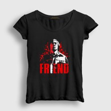 Presmono Kadın Siyah Friend Film No Country For Old Men T-Shirt