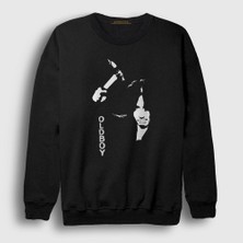 Presmono Unisex Siyah Hammer Film Oldboy Sweatshirt