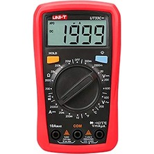 Aydogan's UT33C+, Otomatik Ölçek Seçimi, Voltmetre, Ampermetre, Ac/dc Voltaj ve Akım Ölçer, Direnç, Kapasitans, Sıcaklık ile Taşınabilir Dijital Multimetre