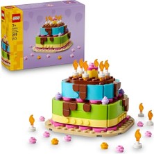 Aydogan's LEGO Doğum Günü Pastası 40815 – 7 Yaş ve Üzeri Kız ve Erkek Çocuklar Için 10 Adet Mum Içeren Dekoratif Masa Süsü Yaratıcı Oyuncak Yapım Seti, Çocuklar Için Doğum Günü Hediyesi Fikri (219 Parça)