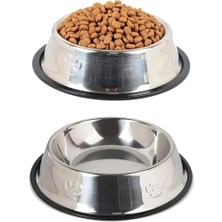 Aydogan's Orret Home Paslanmaz Çelik Kedi,köpek  ve Su Kabı,kaymaz Tabanlı (16 Cm)