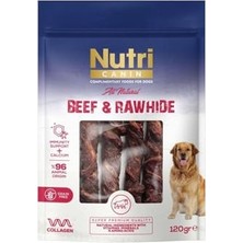 Aydogan's Nutri Sığır Eti Sarılı Tahılsız Büyük Boy Kemik Köpek Ödülü 120 gr
