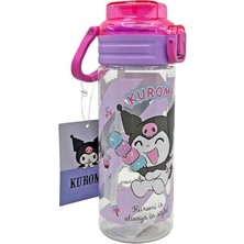 Aydogan's 500ML Kuro Temalı Lislı Yumuşak Silikon Pipetli Kulplu Kilitlenebilir Su Matarası (Mor-Pembe)