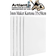 Aydogan's Maket Kartonu Beyaz Fotoblok 3 mm 35X50 cm 5 Adet Hobi Sanat Okul Köpüklü Straforlu Maket Kartonu
