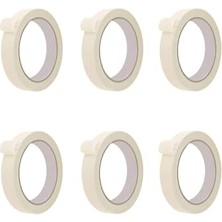 Aydogan's 6 Adet Maskeleme Bandı Boya Bandı 18MM x 25 Metre Kağıt Bant