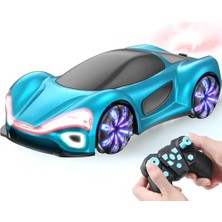 Aydogan's Giffy/oyuncak 2.4 Ghz Uzaktan Kumandalı Şarjlı Elektrikli Araba 4x4 Şarj Istasyonlu Buharlı LED Işıklı Sesli Müzikli Rc Araç Full Fonksiyon 4 Çeker Drift Atabilen 1200 Mah Şarjlı Pilli (Vivid Mavi)