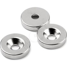 Aydogan's Dünya Magnet 3 Adet D15M x 10/5,5mm x 3mm Havşa Delikli Güçlü Neodyum Mıknatıs